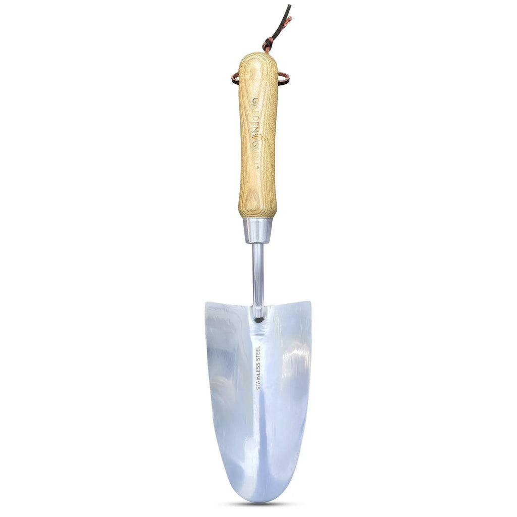 Stainless Steel Garden Trowel (classic wood handle) Garden Guru