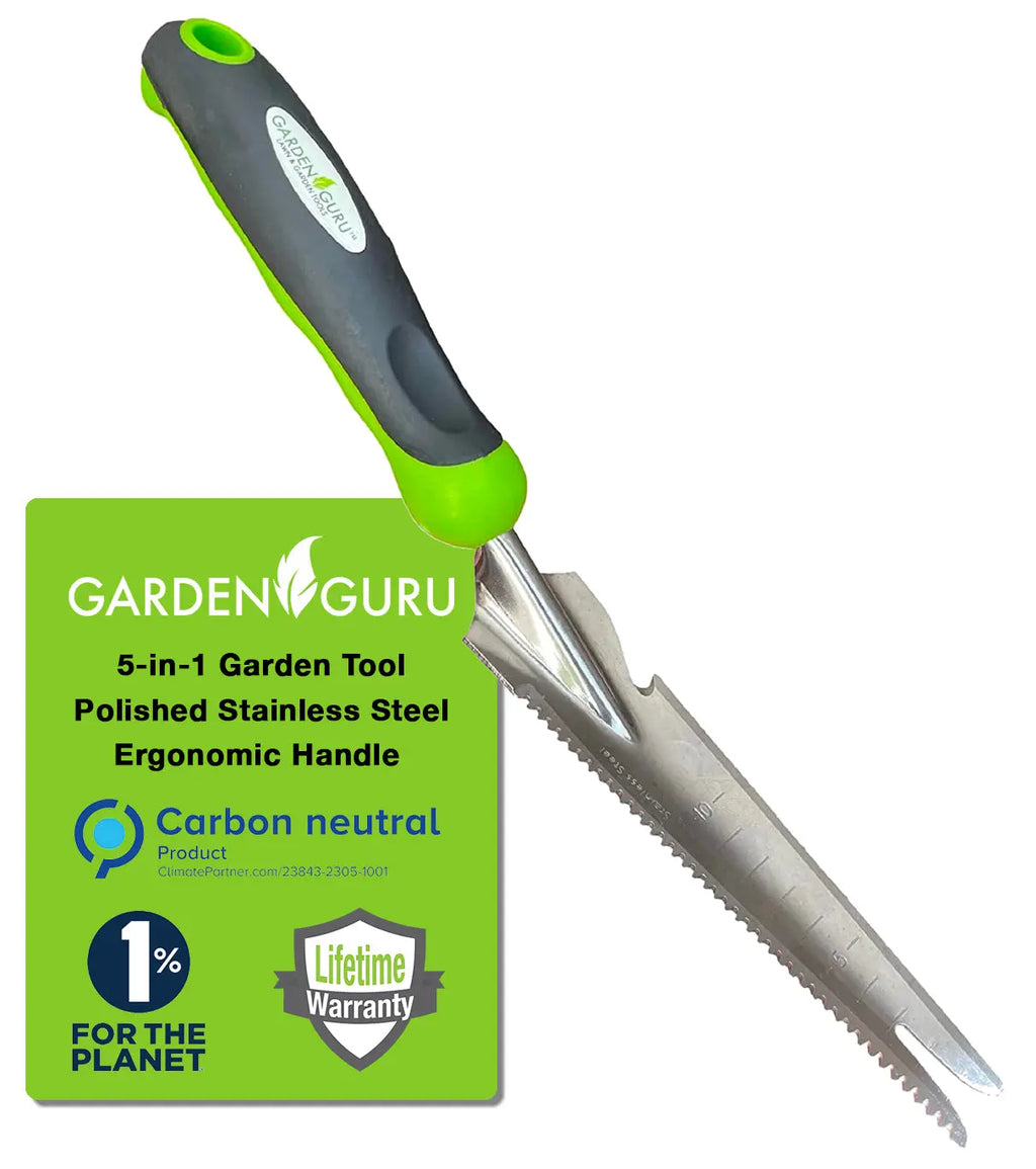 Stainless Steel 5-in-1 Garden Weeder Trowel Garden Guru