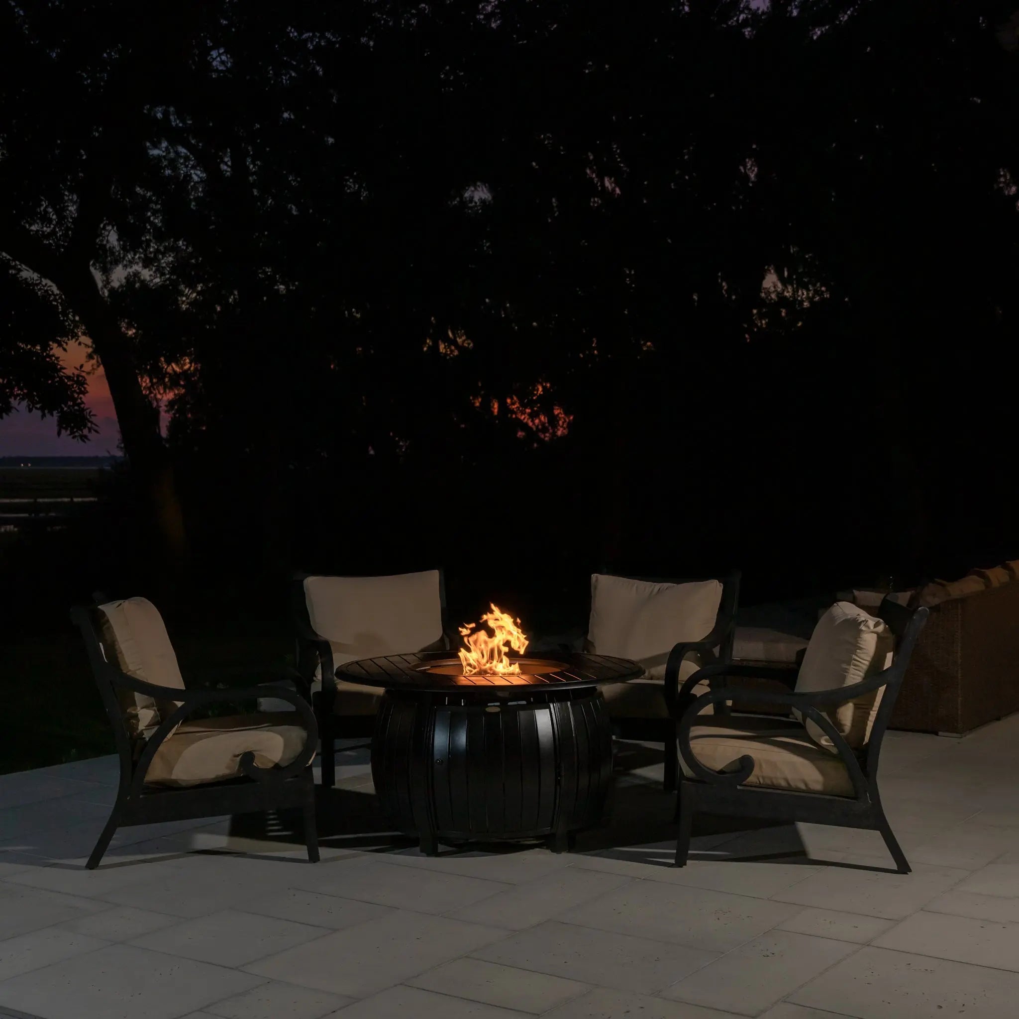 Grand Cooper 44" Round Aluminum Convertible Gas Fire Pit Table Fire Sense/Balkene Home