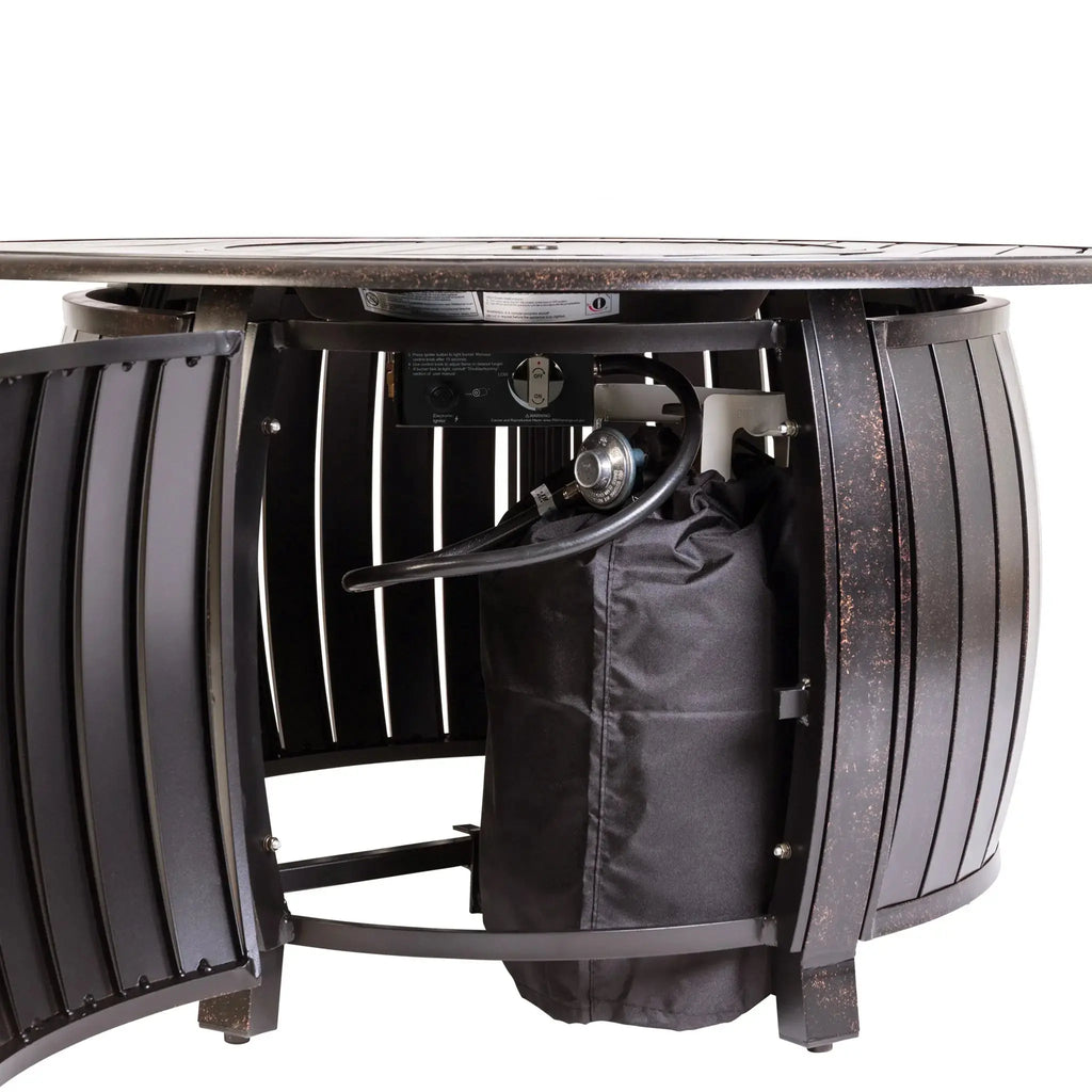 Grand Cooper 44" Round Aluminum Convertible Gas Fire Pit Table Fire Sense/Balkene Home