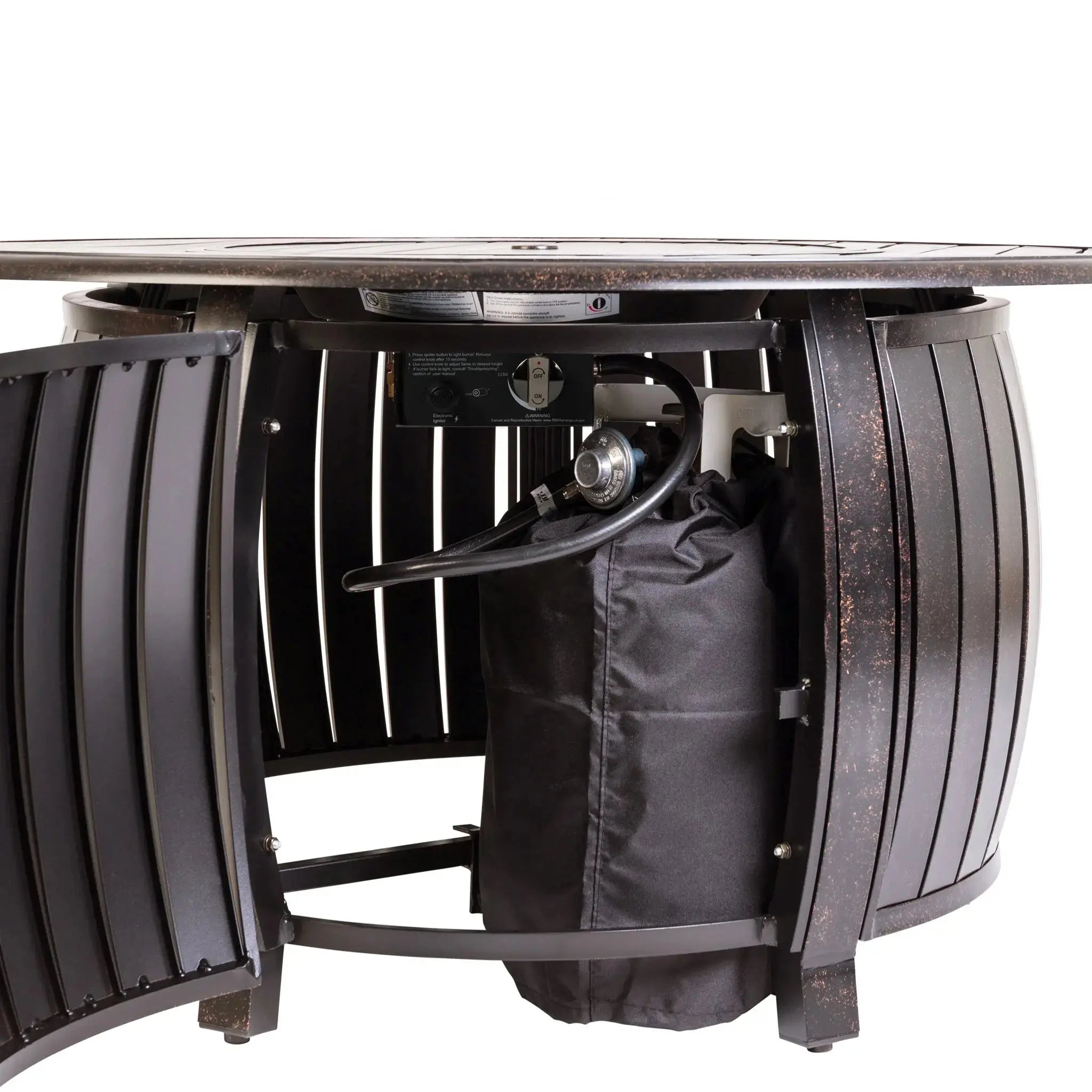 Grand Cooper 44" Round Aluminum Convertible Gas Fire Pit Table Fire Sense/Balkene Home