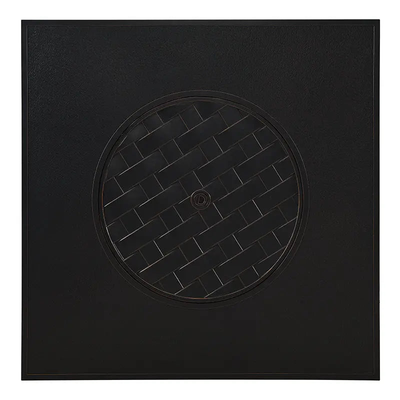 Henley 40" Round Aluminum Basketweave Convertible Gas Fire Pit Table Fire Sense/Balkene Home