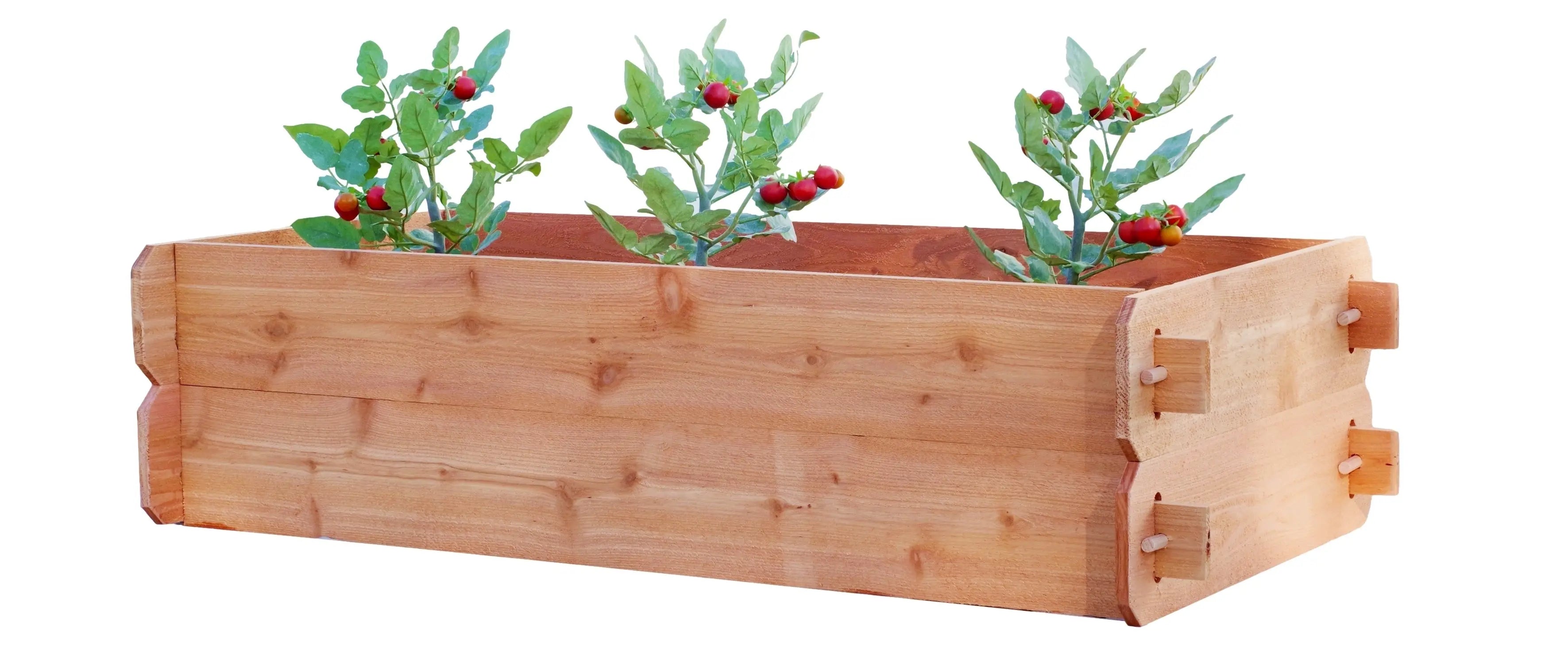 Timberlane Gardens Raised Garden Bed Kit Double Deep (Two 2x4) Select Cedar Timberlane Gardens