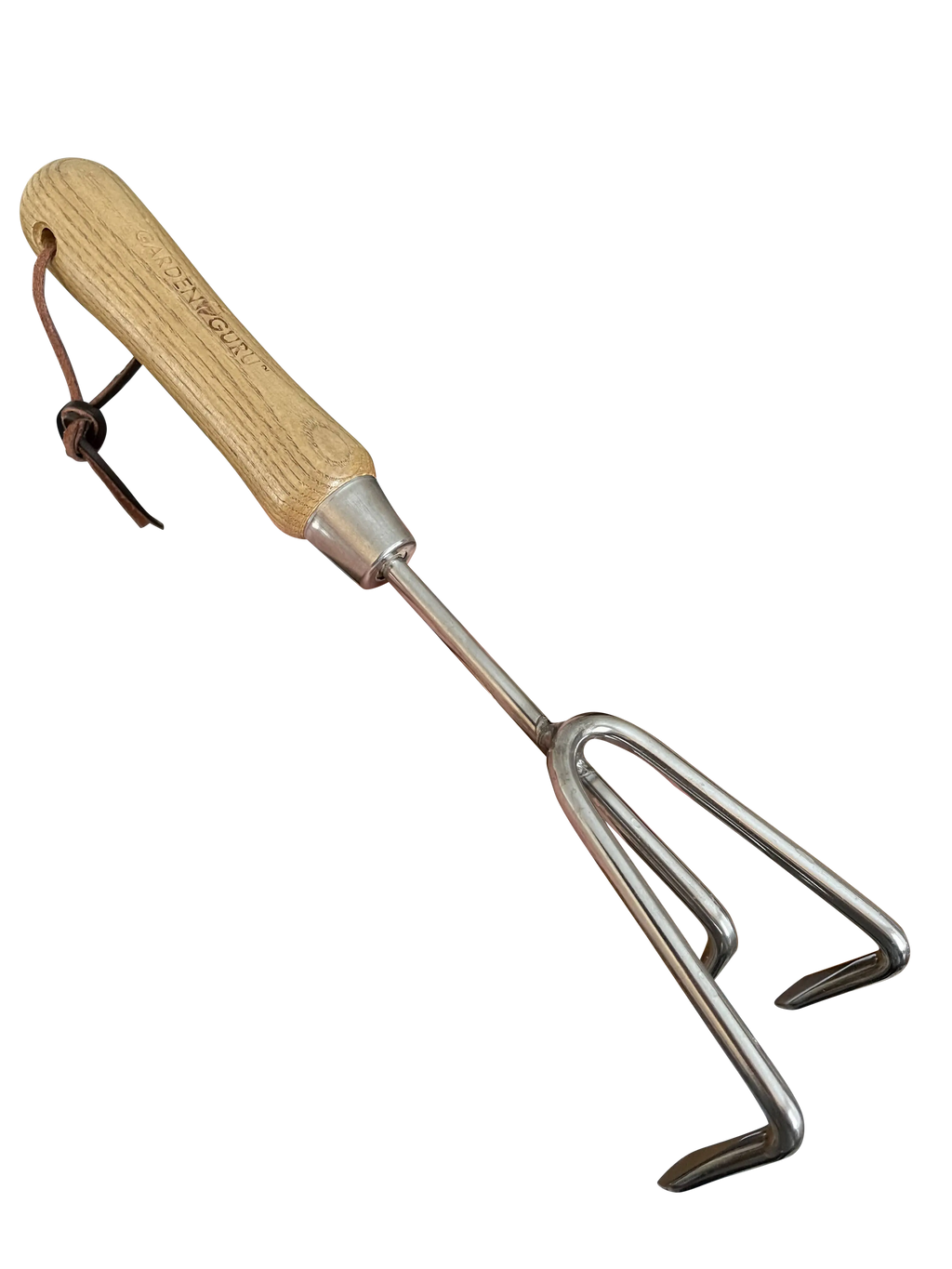 Stainless Steel Garden Cultivator (classic wood handle) Garden Guru