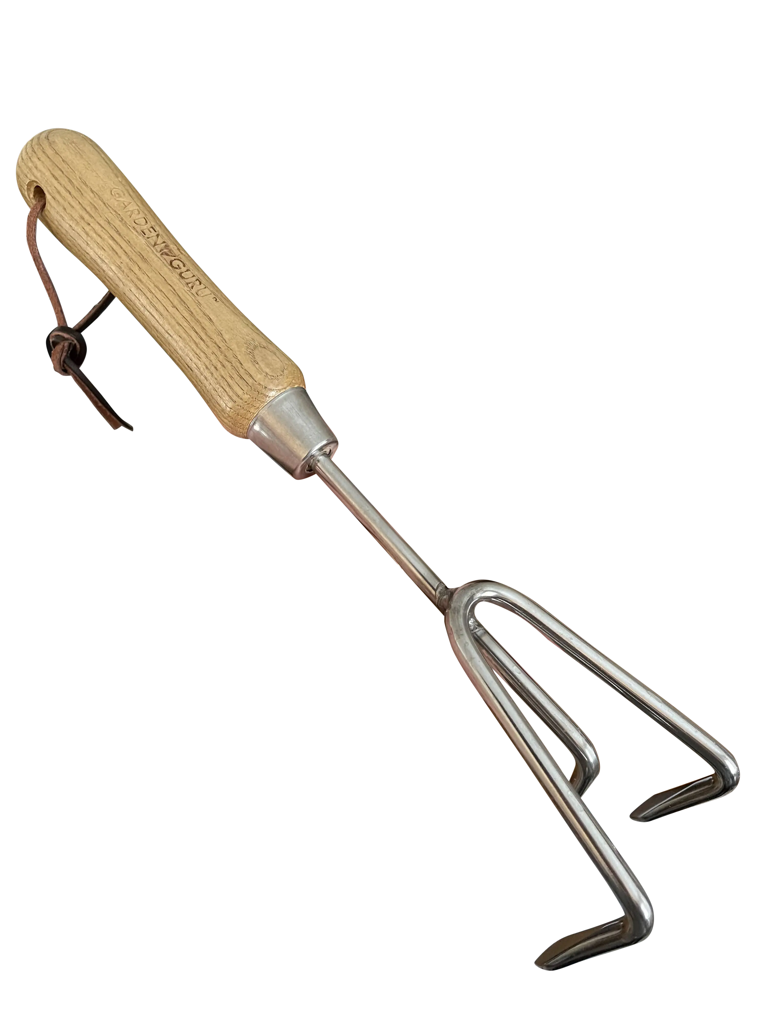 Stainless Steel Garden Cultivator (classic wood handle) Garden Guru