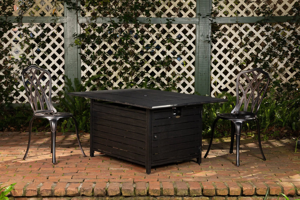Longmont 48" Rectangular Aluminum Convertible Gas Fire Pit Table Fire Sense/Balkene Home