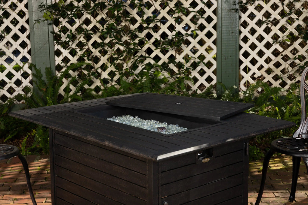 Longmont 48" Rectangular Aluminum Convertible Gas Fire Pit Table Fire Sense/Balkene Home