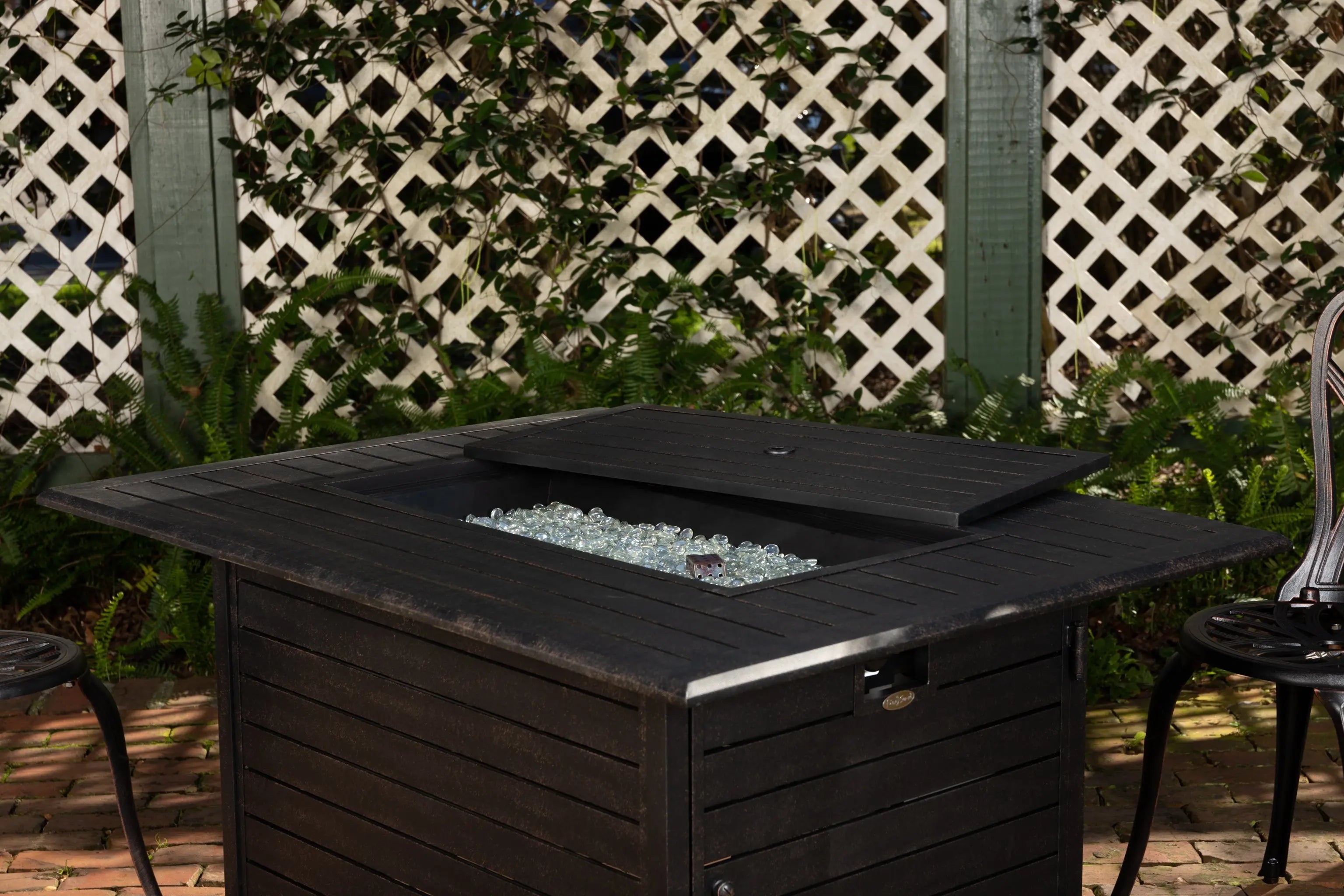 Longmont 48" Rectangular Aluminum Convertible Gas Fire Pit Table Fire Sense/Balkene Home