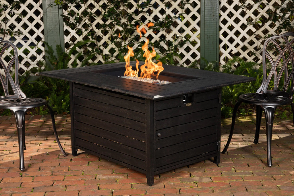 Longmont 48" Rectangular Aluminum Convertible Gas Fire Pit Table Fire Sense/Balkene Home