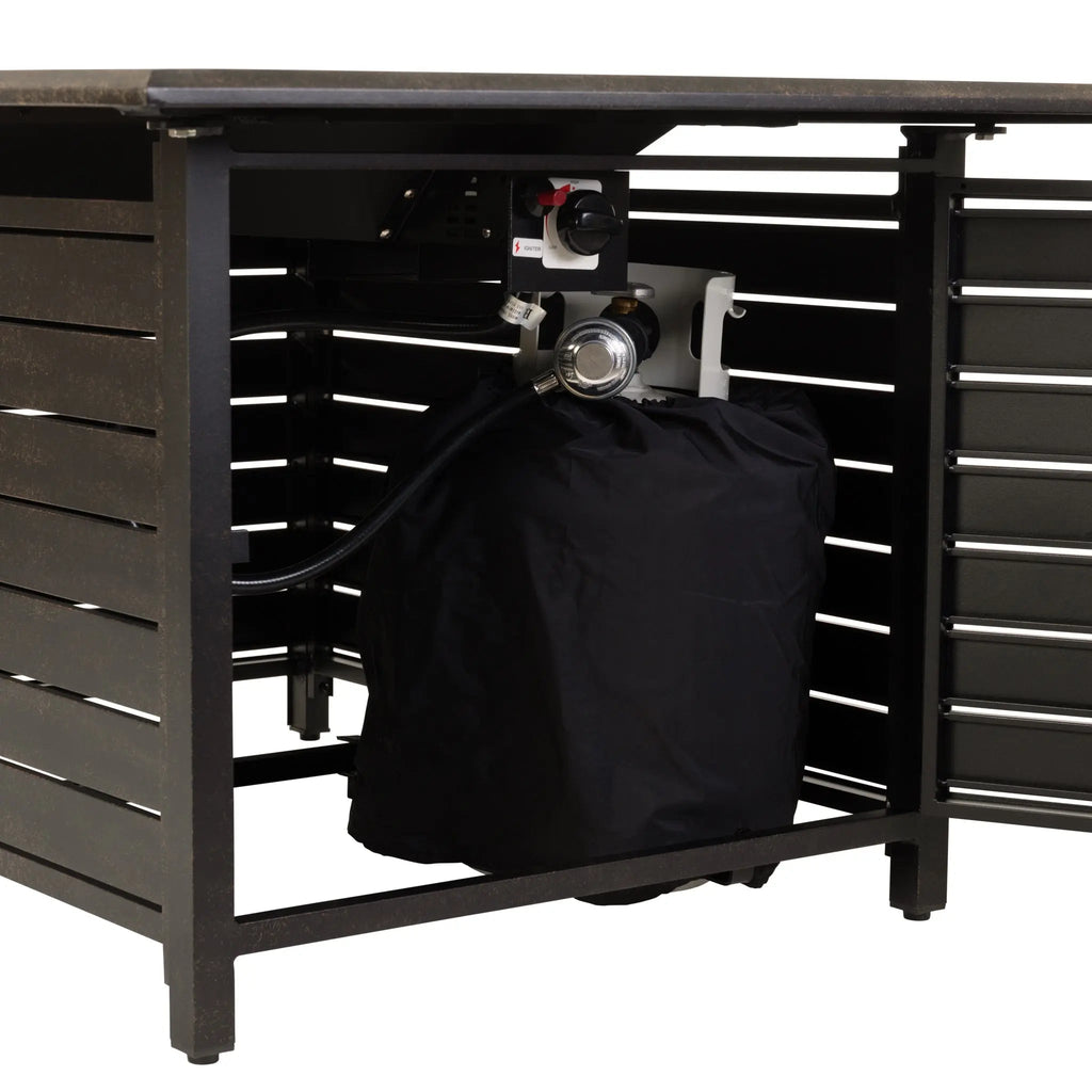 Longmont 48" Rectangular Aluminum Convertible Gas Fire Pit Table Fire Sense/Balkene Home