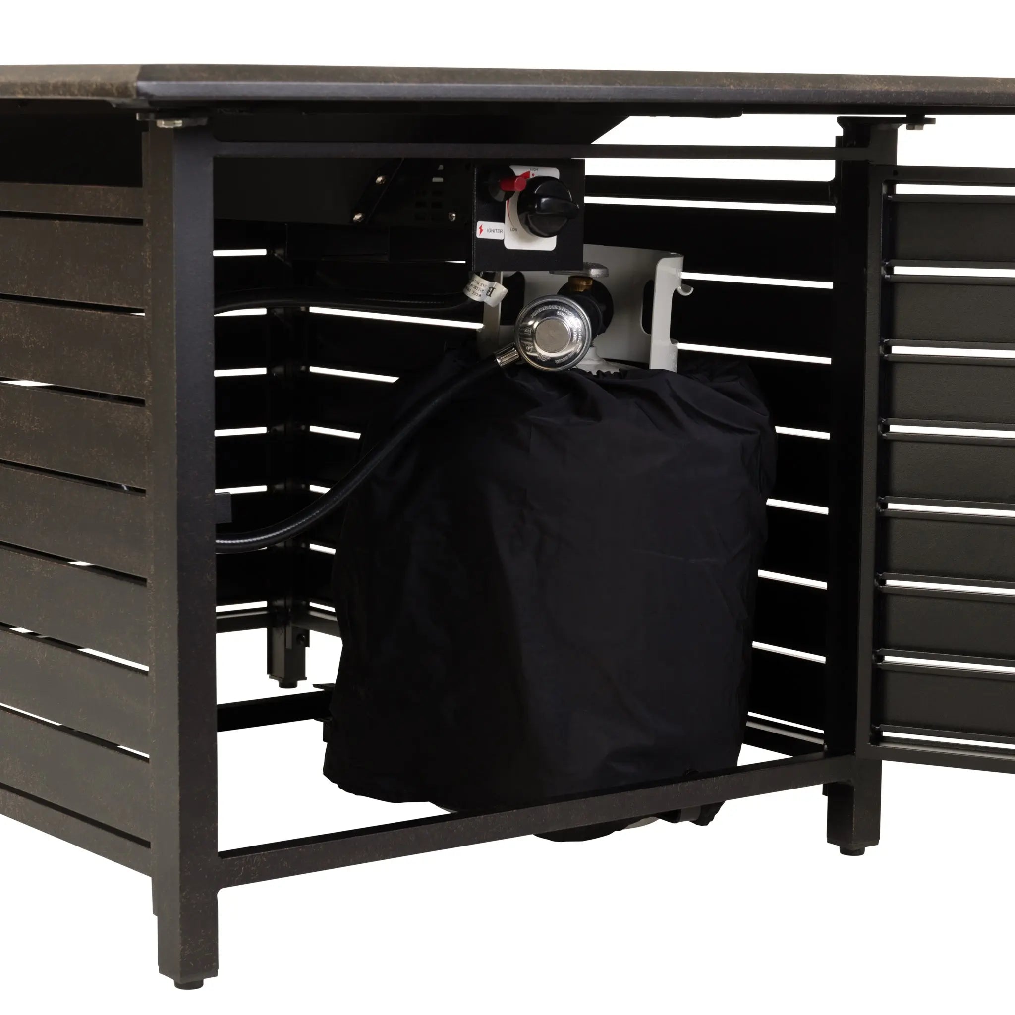 Longmont 48" Rectangular Aluminum Convertible Gas Fire Pit Table Fire Sense/Balkene Home