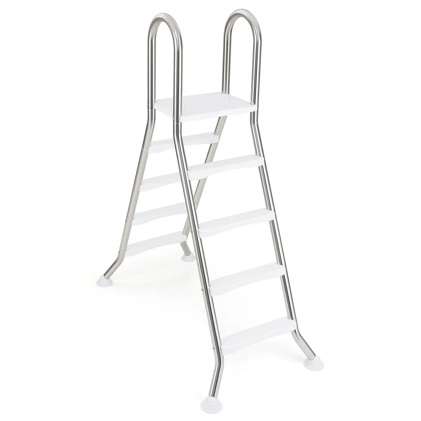 75.6" Above Ground Pool Ladder A-Frame Swimming Pool 4-Step Ladder for Up to 55" Pool Wall Height DirectDeals
