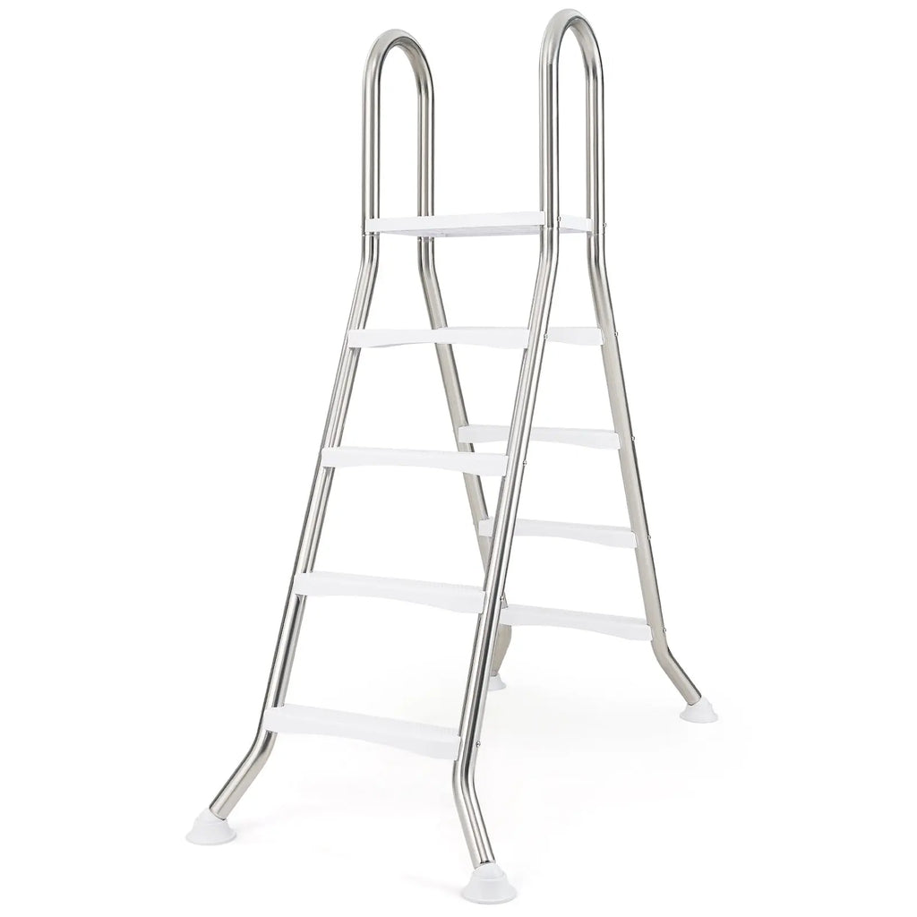 75.6" Above Ground Pool Ladder A-Frame Swimming Pool 4-Step Ladder for Up to 55" Pool Wall Height DirectDeals