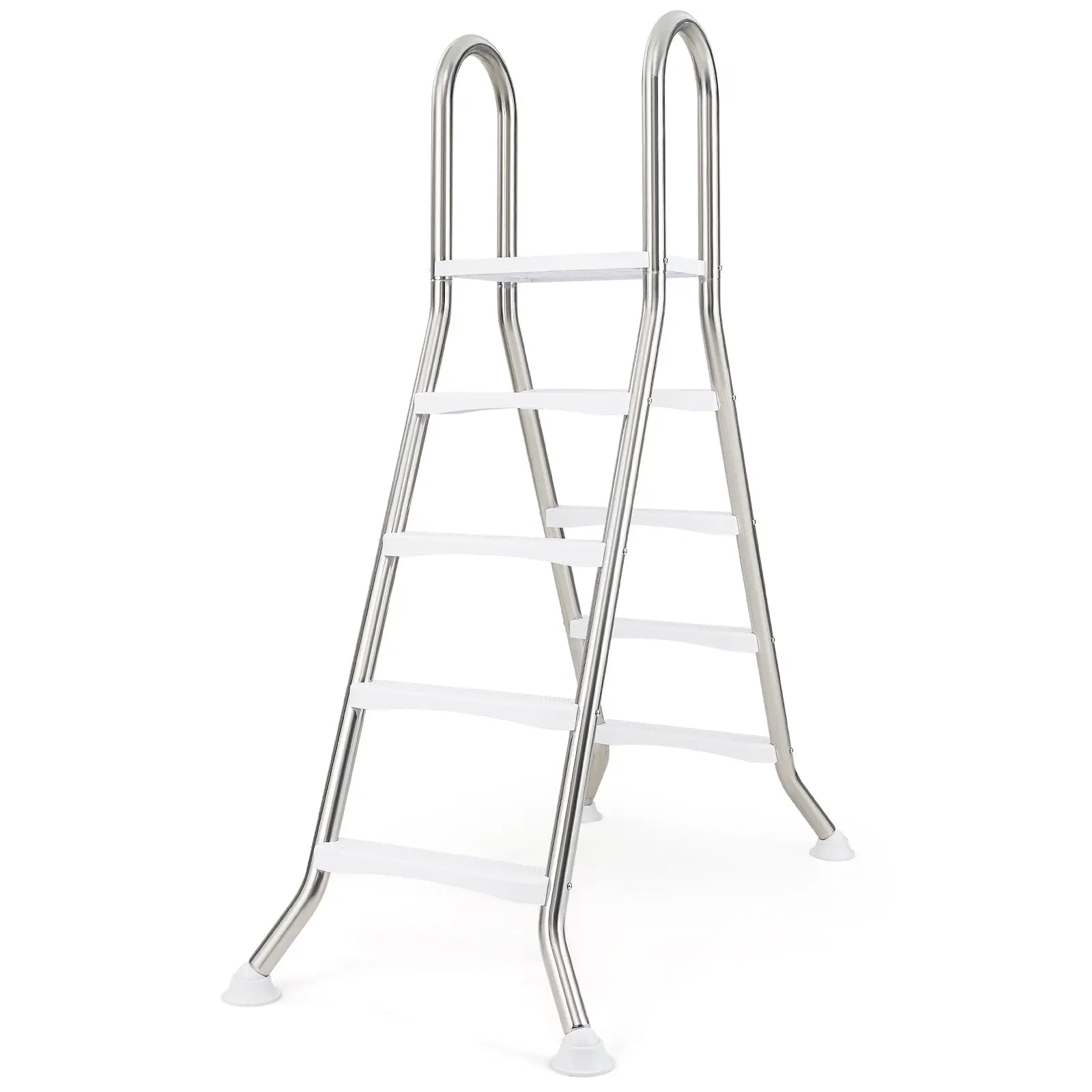 75.6" Above Ground Pool Ladder A-Frame Swimming Pool 4-Step Ladder for Up to 55" Pool Wall Height DirectDeals