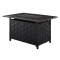 Preston 44" Rectangular Basketweave Aluminum Convertible Gas Fire Pit Table Fire Sense/Balkene Home