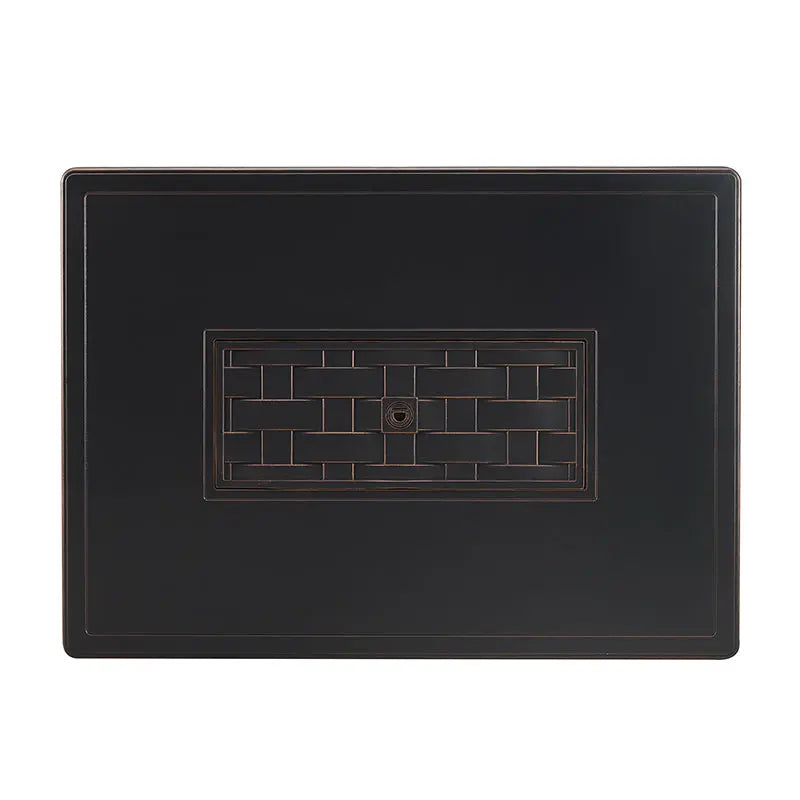 Preston 44" Rectangular Basketweave Aluminum Convertible Gas Fire Pit Table Fire Sense/Balkene Home