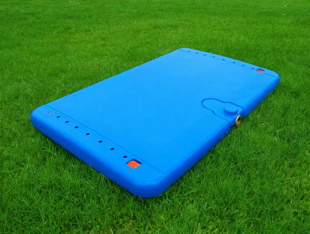 Sunneday Splash Pad for Kids | Oscillating Water Sprinkler | Backyard Summer Fun | Blue - Sunneday LLC