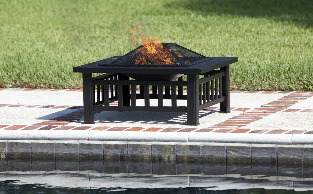 Stonemont Square Fire Pit Fire Sense/Balkene Home