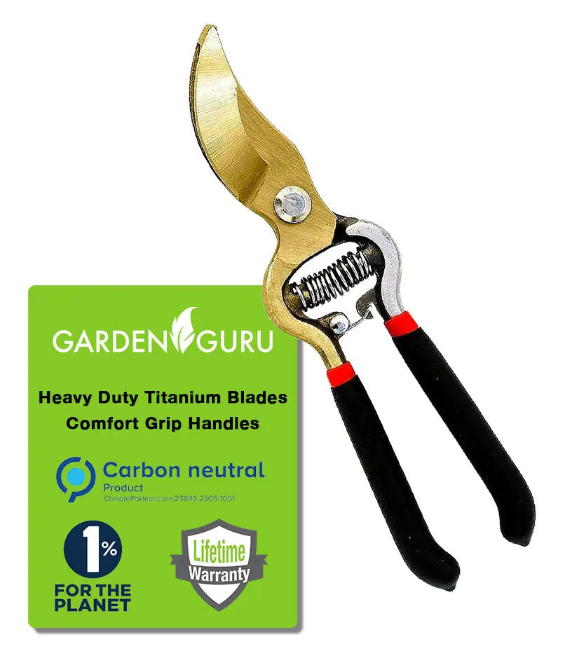 Titanium Bypass Garden Pruner Clippers Garden Guru
