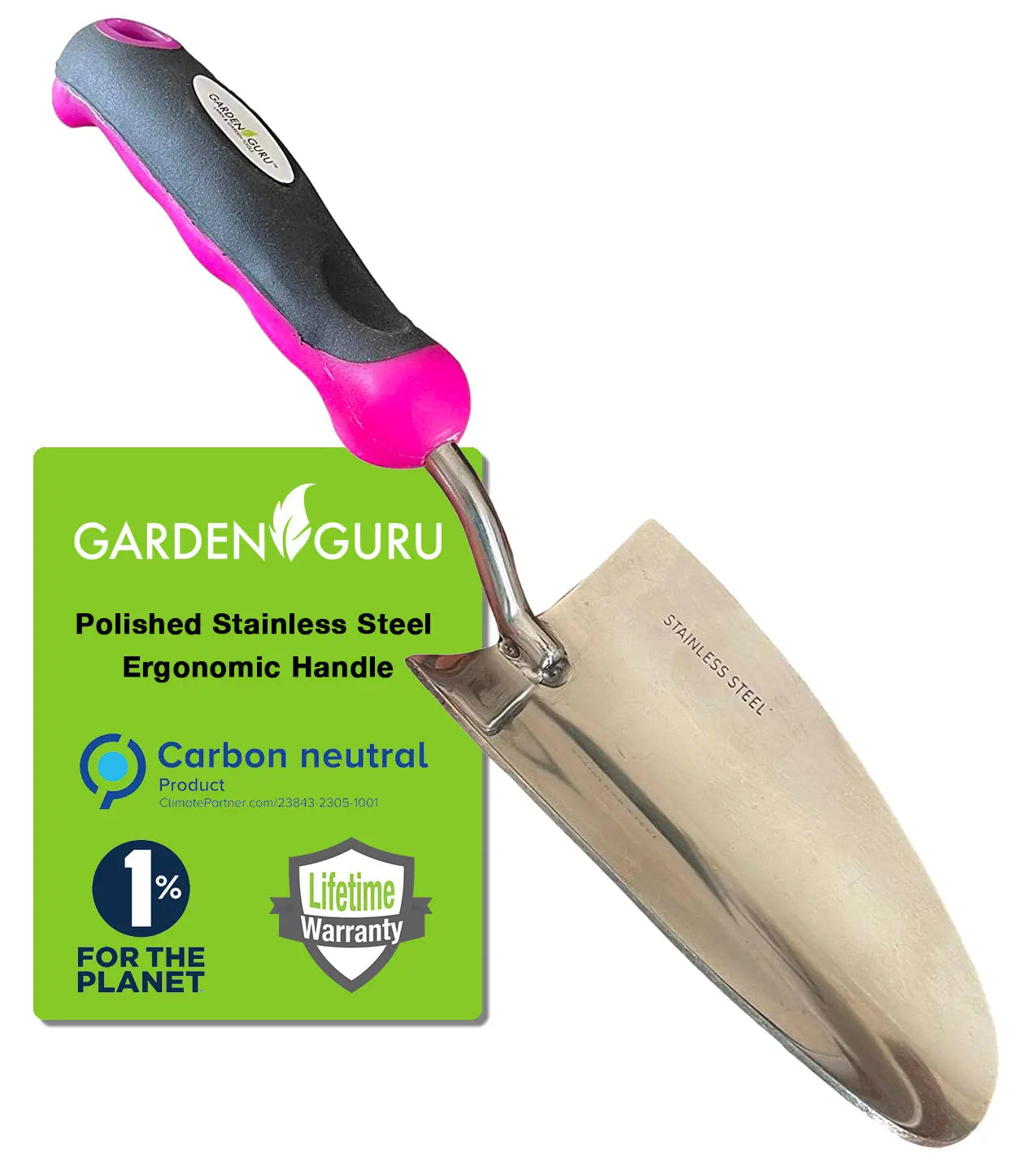 Stainless Steel Garden Trowel (Pink) Garden Guru