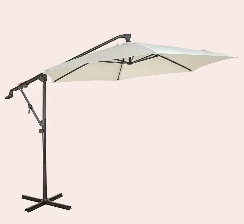 10 ft Cantilever Patio Umbrella with Crank – Multiple Colors 2Dropme