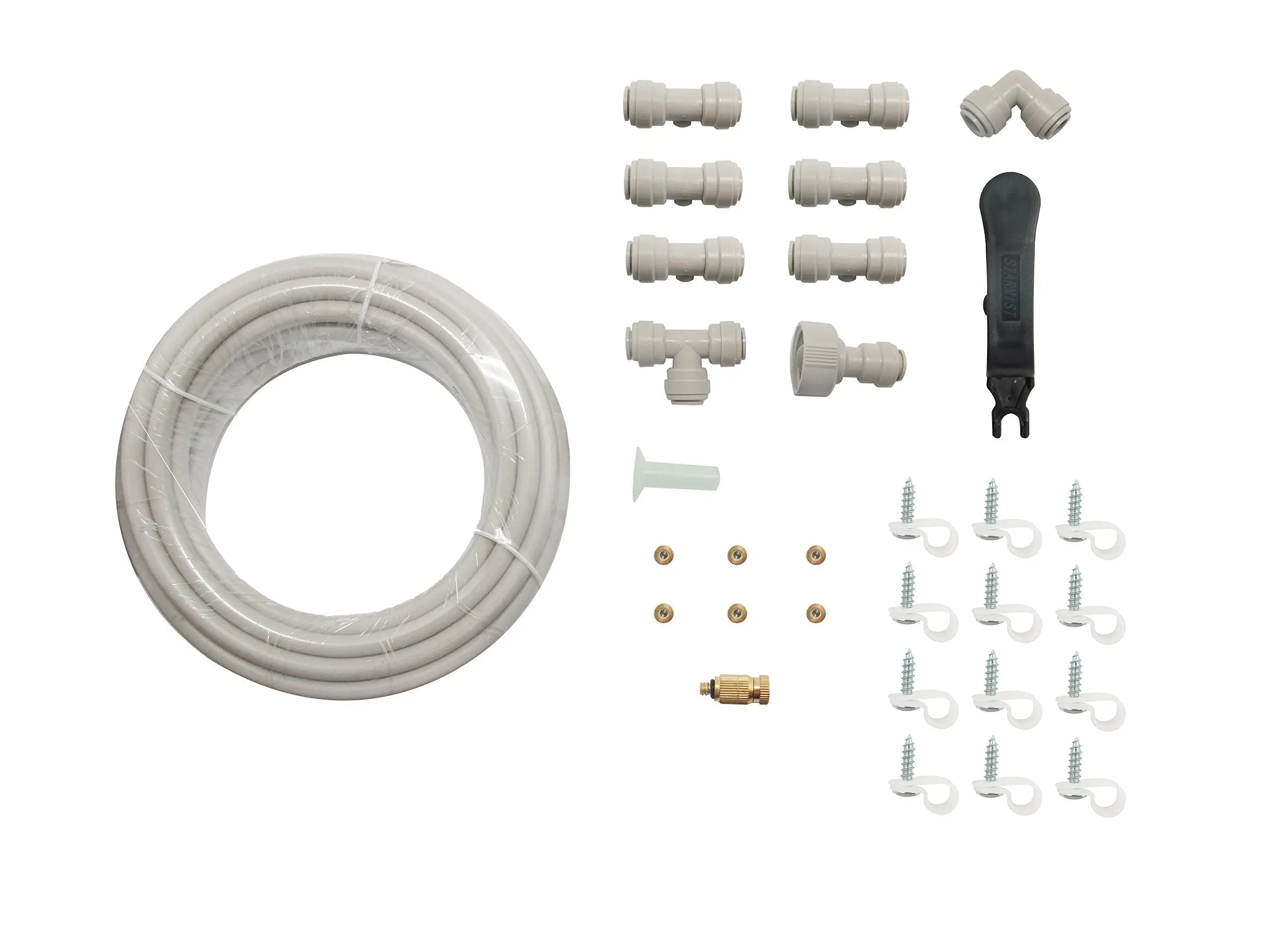 Sunneday Deluxe Slip-Lock Misting Kit | 20 ft | Brass Nozzles | Reduces Temp Up to 20°F - Sunneday LLC