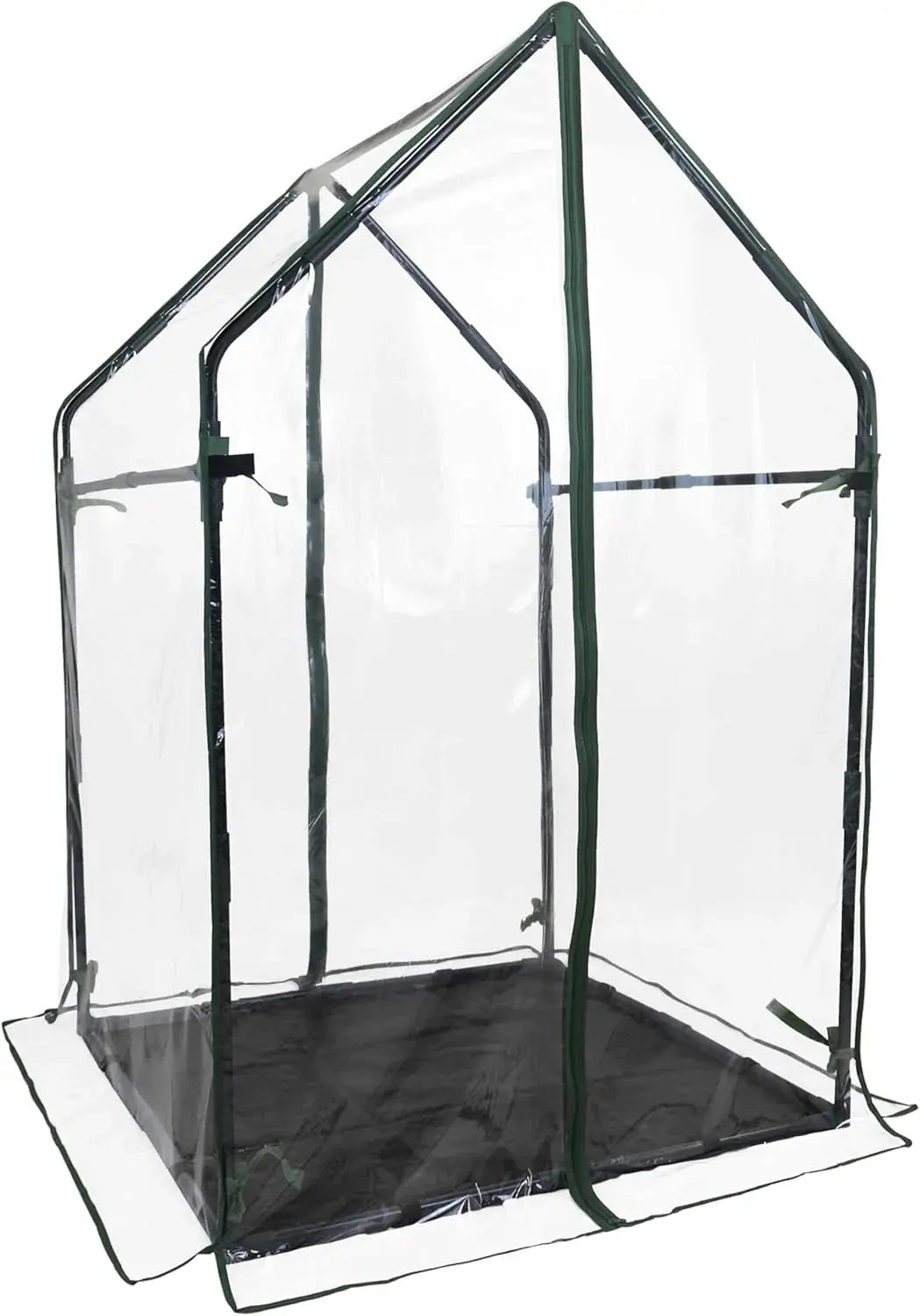 Cedar Raised Garden Bed with Greenhouse Cover Timberlane Gardens