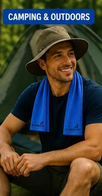 Sunneday Cooling Towel | Green | Pink | Blue | Sports & Fitness | Gardening | Outdoor Work Sunneday