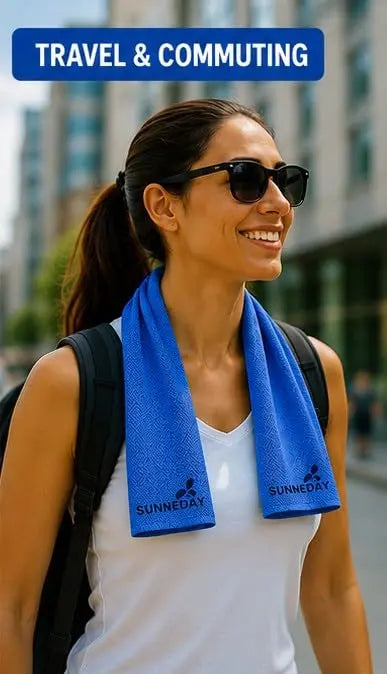 Sunneday Cooling Towel | Green | Pink | Blue | Sports & Fitness | Gardening | Outdoor Work Sunneday