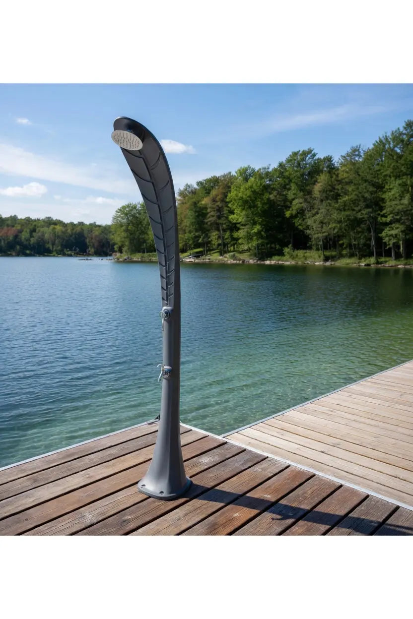 Sunneday Leaf Solar Shower | 8 Gal | Outdoor Garden Shower | Green & Black | SS0930 - Sunneday LLC