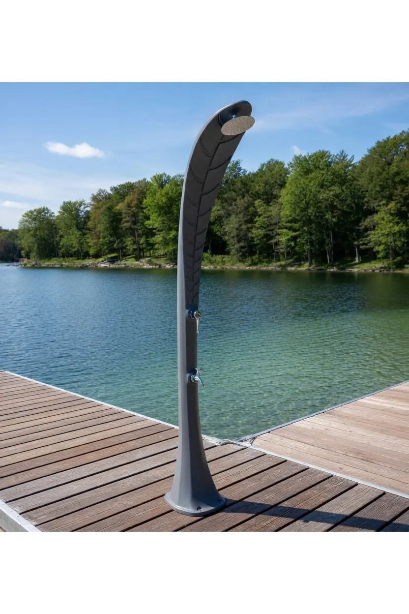 Sunneday Leaf Solar Shower | 8 Gal | Outdoor Garden Shower | Green & Black | SS0930 - Sunneday LLC