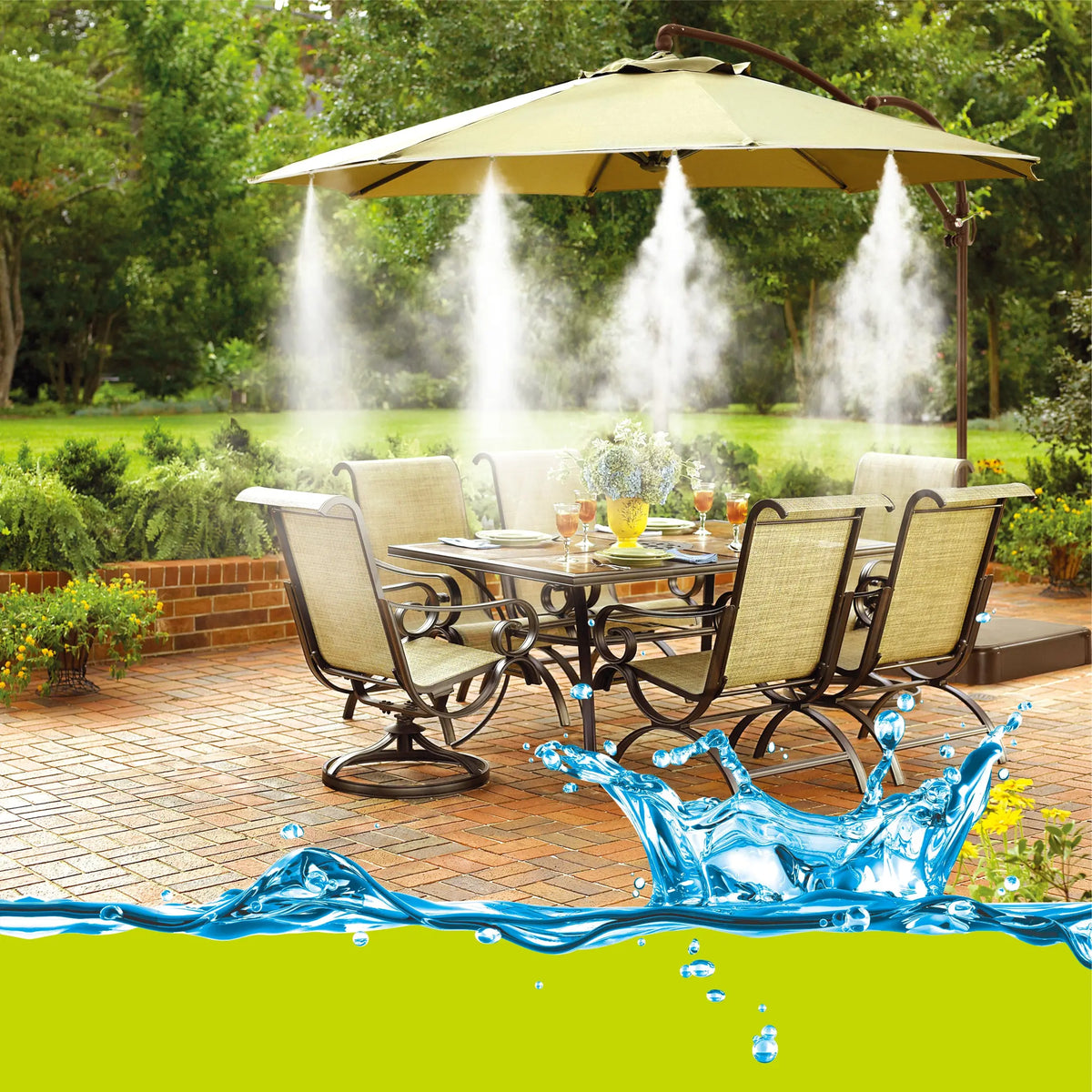 Sunneday 30 ft 5/16" Portable Patio Umbrella Misting Kit Sunneday