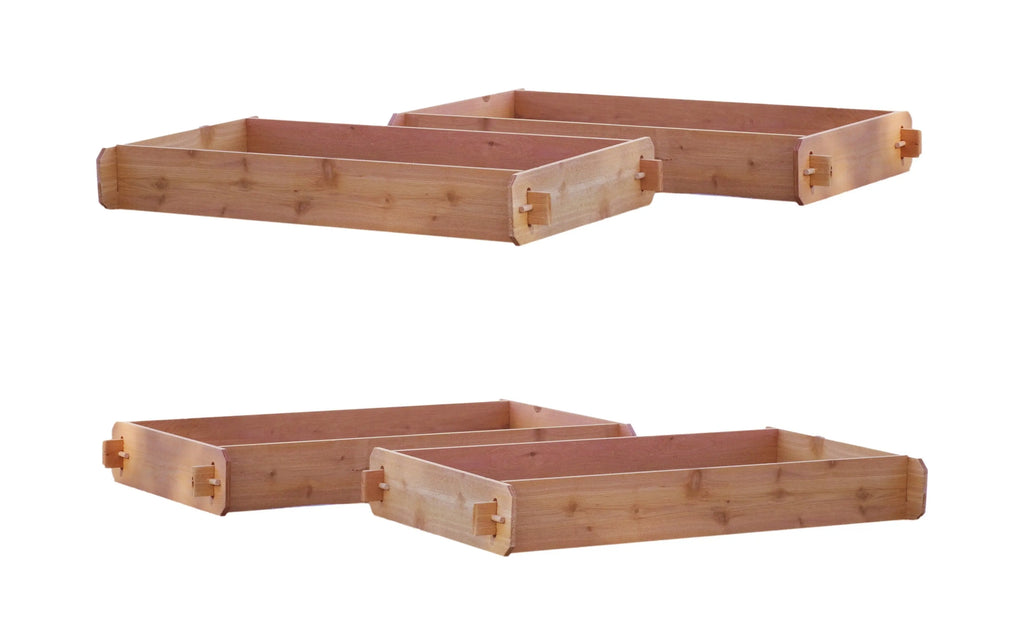 SET OF 2 Timberlane Gardens Easy Raised Garden Bed Kits. Double Deep. Select Cedar. Mortise & Tenon. 2' W x 4' L Timberlane Gardens