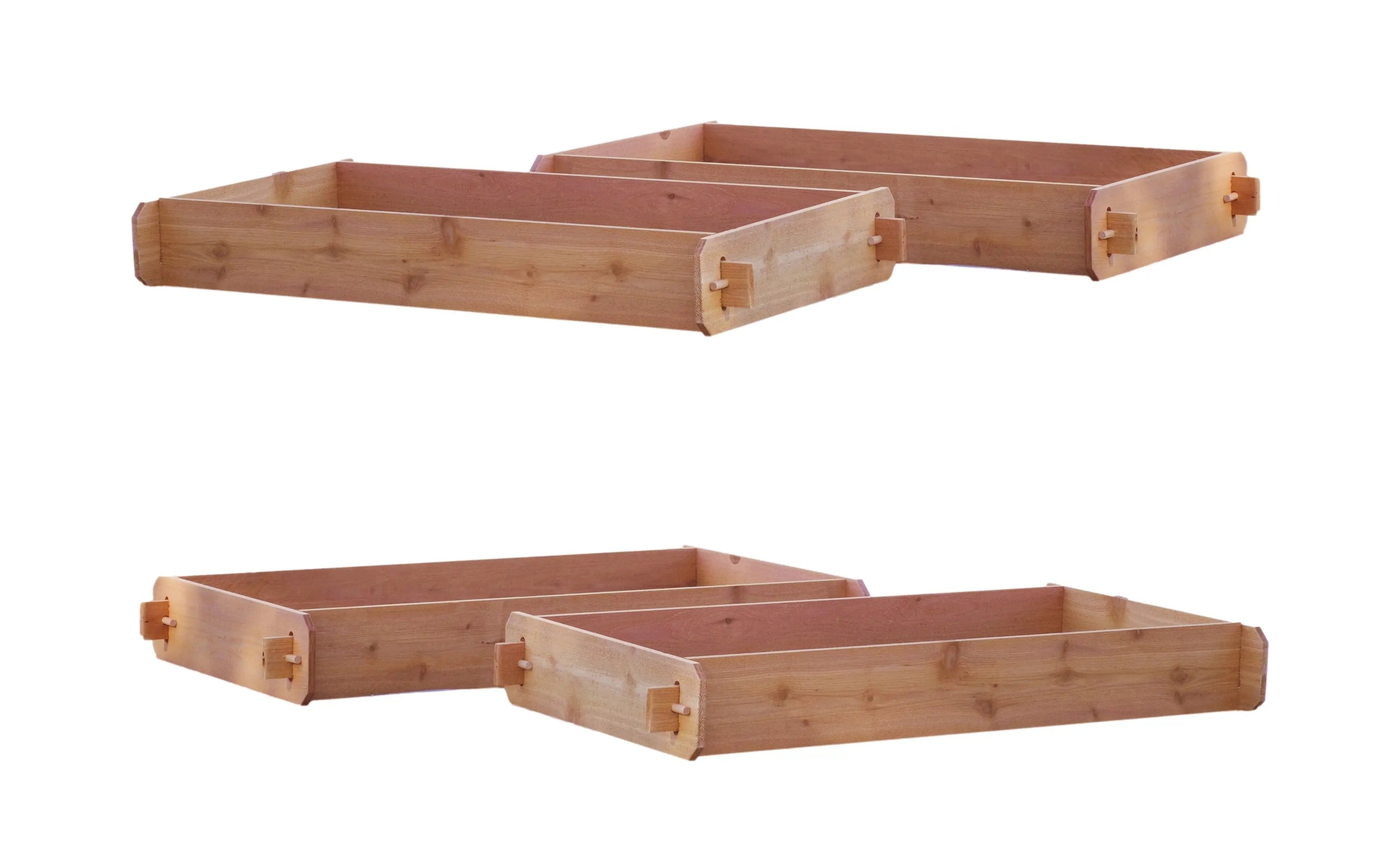 SET OF 2 Timberlane Gardens Easy Raised Garden Bed Kits. Double Deep. Select Cedar. Mortise & Tenon. 2' W x 4' L Timberlane Gardens