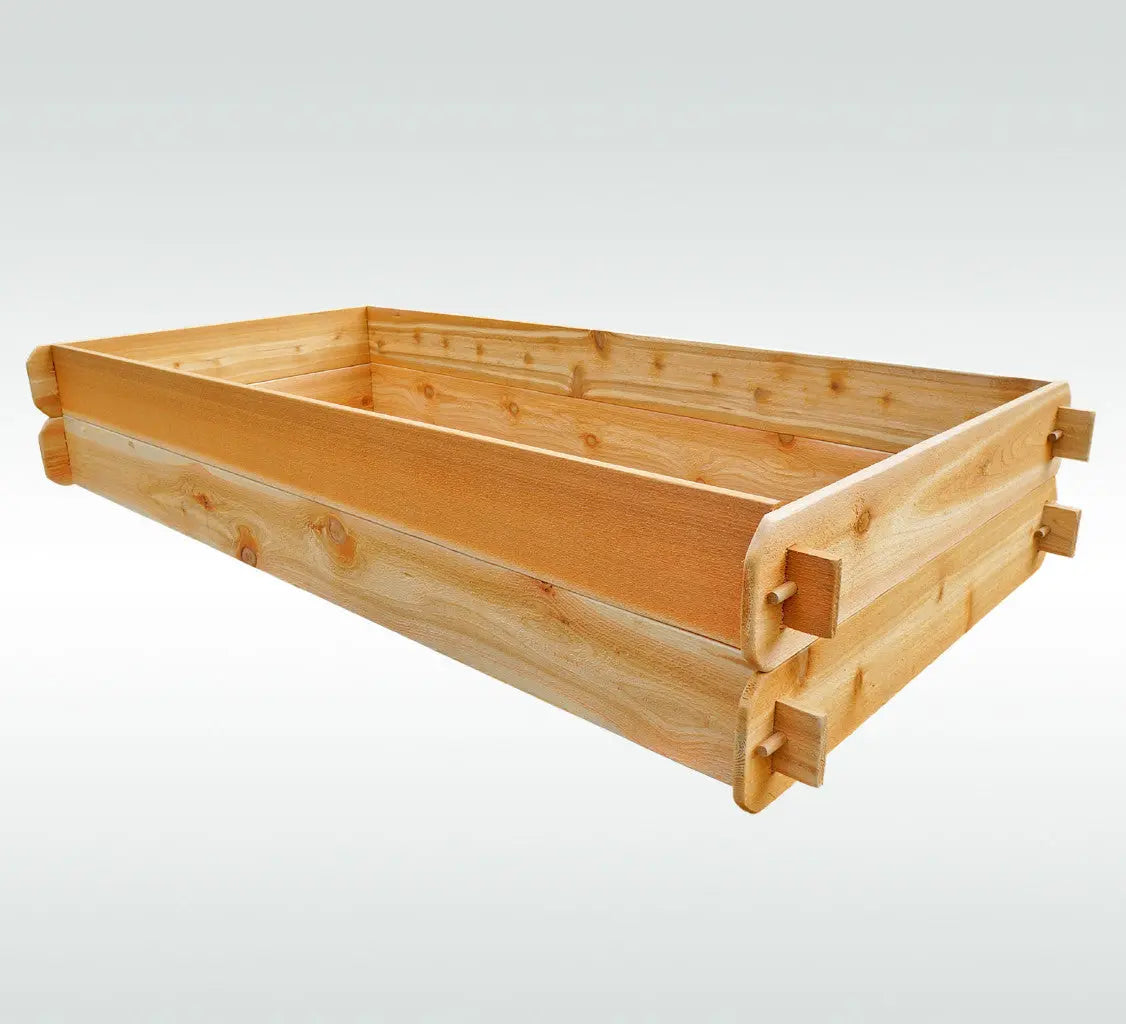 Timberlane Gardens Raised Garden Bed Kit Double Deep (Two 3x6) Select Cedar Timberlane Gardens