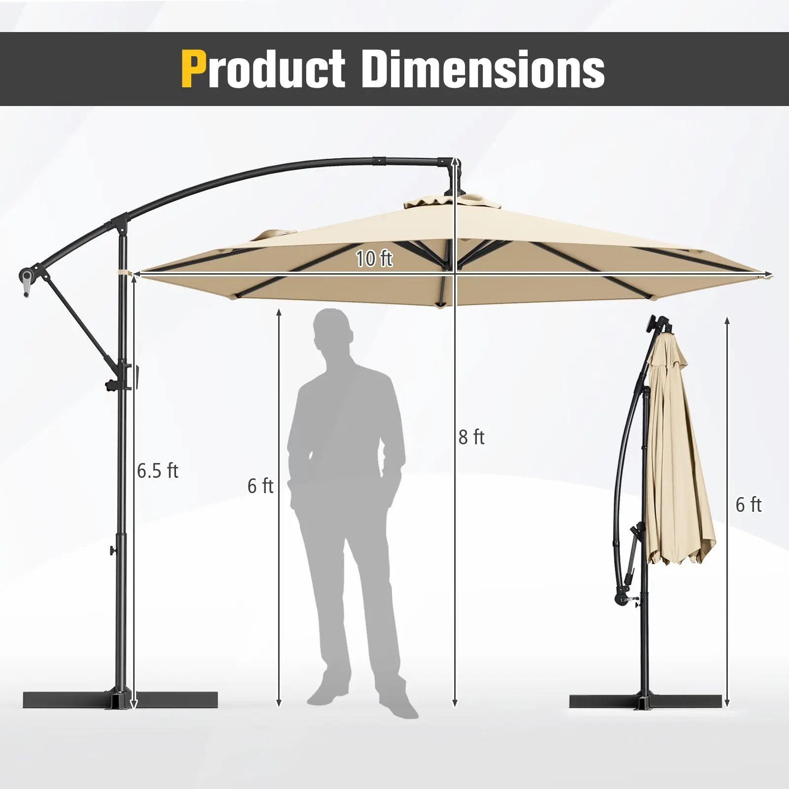 instructions 10feet patio umbrella ABCCANOPY Cantilever Umbrellas 10FT Orange Whats more 10ft outdoor cantilever umbrella patio